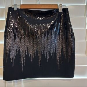 Express Sequin Mini Skirt Black Size Small
